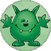                                                         le pitit monstre vert!